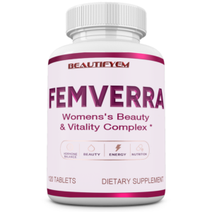 FEMVERRA Women’s Beauty & Vitality Complex – Collagen, Herbal Extracts, Amino Acids & Vitamins – Radiant Skin, Hormone Support & Energy – 120 Tablets